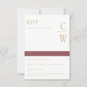 Trending Moderne Roos Pink Gold Wedding RSVP (Voorkant)