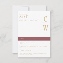 Trending Moderne Roos Pink Gold Wedding RSVP