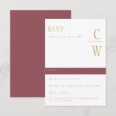 Trending Moderne Roos Pink Gold Wedding RSVP (Voorkant / Achterkant)