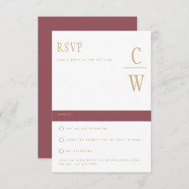 Trending Moderne Roos Pink Gold Wedding RSVP