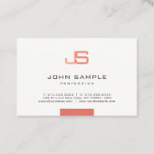 Trending Monogram Modern Elegant Sjabloon Visitekaartje (Achterkant)