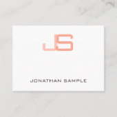 Trending Monogram Modern Elegant Sjabloon Visitekaartje (Voorkant)