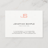 Trending Monogram Modern Elegant Sjabloon Visitekaartje (Achterkant)