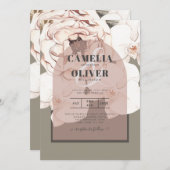 Trending MOSS BLUSH TROUW Sage Stof Roze Kaart (Voorkant / Achterkant)