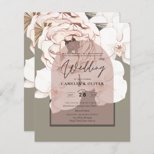 Trending MOSS BLUSH WEDDING Sage Dusty Pink (Voorkant / Achterkant)