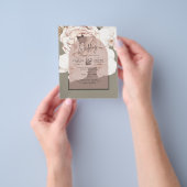 Trending MOSS BLUSH WEDDING Sage Dusty Pink Flyer (Hand)