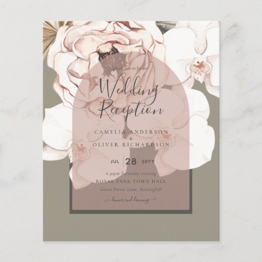 Trending MOSS BLUSH WEDDING Sage Dusty Pink Flyer (Voorkant)