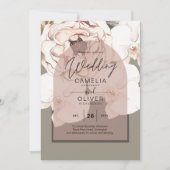 Trending MOSS BLUSH WEDDING Sage Dusty Pink Kaart (Voorkant)
