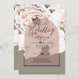 Trending MOSS BLUSH WEDDING Sage Dusty Pink Kaart