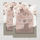 Trending MOSS BLUSH WEDDING Sage Dusty Pink Kaart (Voorkant / Achterkant)