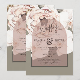 Trending MOSS BLUSH WEDDING Sage Dusty Pink Kaart