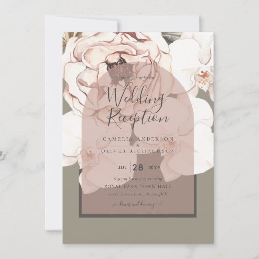 Trending MOSS BLUSH WEDDING Sage Dusty Pink Kaart (Voorkant)