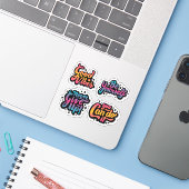 trending motivatie quotes sticker pack (Laptop met iPhone)