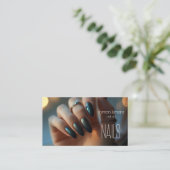 Trending Nail Art Magnetische Grunge Visitekaartje (Staand voorkant)