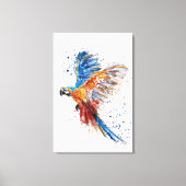 Trending Parrot Waterverf Stretted Canvas Print (Voorkant)