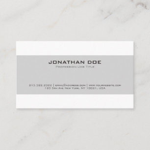 Trending Professional modern Stijlvol White Visitekaartje