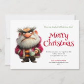 Trending quirky Claus editable Christmas greeting Feestdagenkaart (Voorkant)