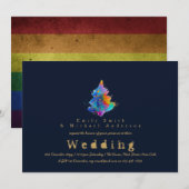 Trending Rainbow kerstboom LGBT Pride Weddenschap Kaart (Voorkant / Achterkant)