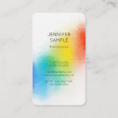 Trending regenboog kleuren Elegante Sjabloon Moder Visitekaartje (Achterkant)