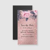 Trending ROSEGOLD Wedding Pink Navy Metallic (Voorkant / Achterkant)