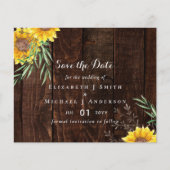 Trending Rustic Wedding Save Date Sunflower Flyer (Voorkant)