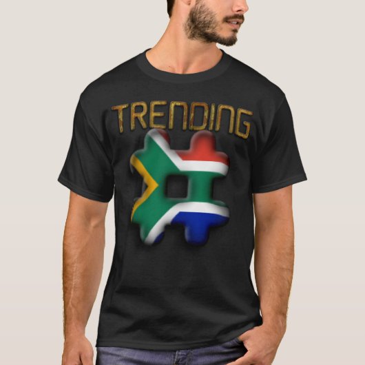 Trending South Africa Flag Casual Mode T-shirt T (Voorkant)