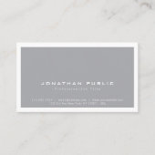 Trending Stijlvolle Moderne Minimalistische Grijze Visitekaartje (Voorkant)