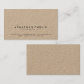 Trending Stijlvolle Moderne Premium Kraft Luxe Visitekaartje (Voorkant / Achterkant)