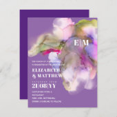 Trending Technicolor Waterverf Wedding Invites (Voorkant / Achterkant)