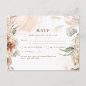 Trending Terracotta Pampas Grass Wedding Briefkaart (Voorkant)
