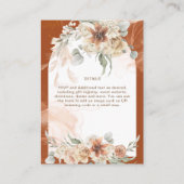 Trending Terracotta Pampas Grass Wedding Informatiekaartje (Achterkant)