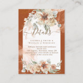 Trending Terracotta Pampas Grass Wedding Informatiekaartje (Voorkant)