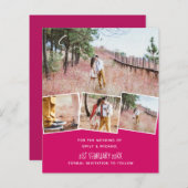 Trending Trouw Kleur Roze BUDGET Save the Dates (Voorkant / Achterkant)