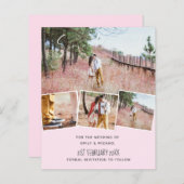 Trending Trouw Kleur Roze BUDGET Save the Dates (Voorkant / Achterkant)