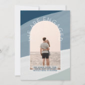 Trending Verloving | Foto: Blauwe stripes Kaart (Voorkant)