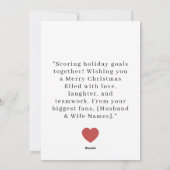 Trending Voetbal Kerstman Nieuwgetrouwd Kerstkaart (Achterkant)