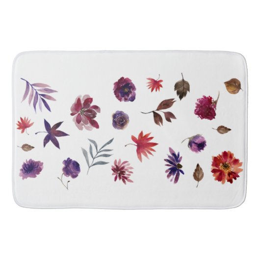 Trending Waterverf Floral Badmat (Voorkant)