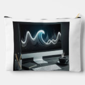Trending Wave Inside PC-monitor met kopje thee Etui (Achterkant)