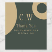 Trending Weddenschap Bedankt Olive Green Gold Wijn Etiket (Enkel label)