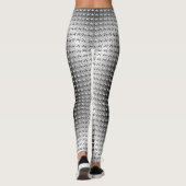 Trending witte zwarte ster ingewikkeld patroon leggings (Achterkant)