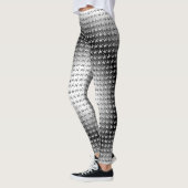Trending witte zwarte ster ingewikkeld patroon leggings (Links)