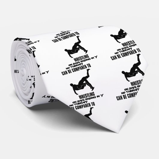 Trending Wresting design Stropdas (Opgerold)