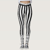 Trending Zebra Chic Monochrome Leggings (Voorkant)