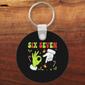 Trending Zes Zeven Kerst Meme 67 Kerstmis Grappige Sleutelhanger (Voorkant)