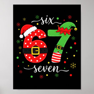 Trending Zes Zeven Meme Kerstmis 67 Xmas Mannen Vr Poster