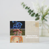 trendkaart met speelse paddenstoel briefkaart (Staand voorkant)