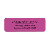 Trendkleur - Berry Pink Retouradreslabels Etiket (Voorkant)