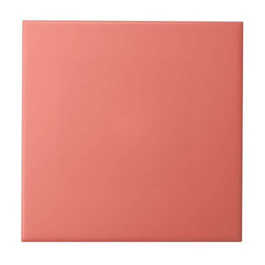 Trendkleur - Coral Sunset Decoratieve Keramische T Tegeltje (Voorkant)