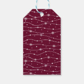 Trendkleur - Dark Bourgondische sneeuwvlok cadeau  Cadeaulabel (Achterkant)