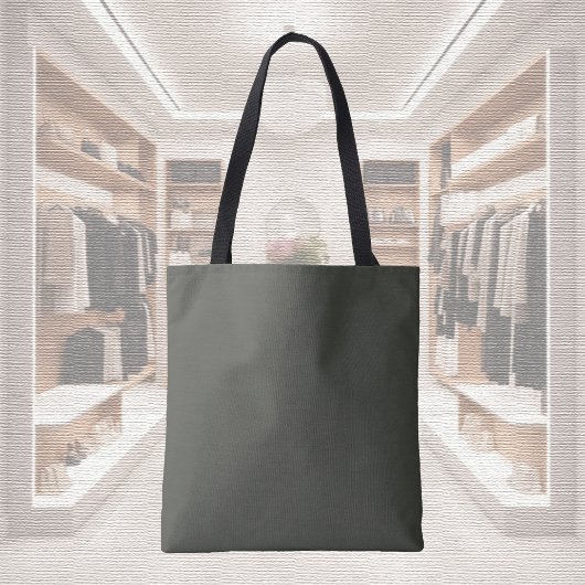 Trendkleur - Dark Forest Grey Canvas tas